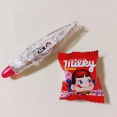 【新品】不二家ミルキー　消しゴム　【中古】デコラッシュ　ペコちゃん