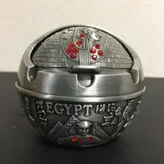 エジプト文明 ピラミッドツタンカーメン 球体飾り魂金属製ギミック灰 重量感あり