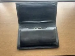 黒 編み込みレザー クラッチバッグ