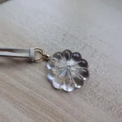ハンドメイドヴィンテージボヘミアクリスタルガラス花型ネックレス
