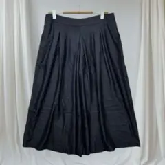 ハッシュアッシュ ワイドキュロットパンツ L ウエストゴム付き ガウチョパンツ