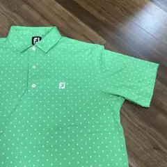 【美品】FJ フットジョイパステルグリーン ダイヤモンド ゴルフシャツ 3XL