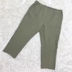 JINTY テーパードパンツ　きれいめ　ぽっちゃりサイズ　グリーン　（5L）