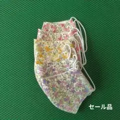 幼児用　花柄布製ハンドメイドマスク6枚セット