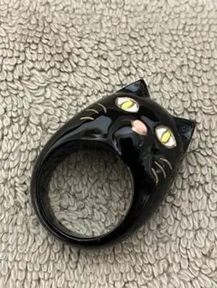 黒ネコのリング 新品未使用品