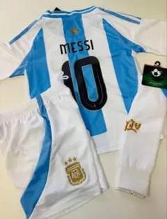 140cmアルゼンチンモデル　メッシ　子供サッカーユニフォーム三点セット