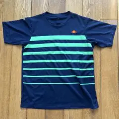 Ellesse ストライプ Tシャツ ネイビー