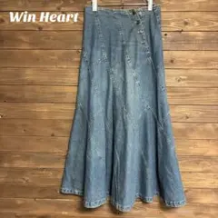 ♦︎【Win Heart 】デニムスカート フレアロングスカートF