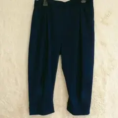 CLOSSHI クロッシー L ネイビー クロップドパンツ 紺 楽々ウエスト