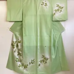 【春】13555z 着物 付下げ 暈し 青紅葉文様