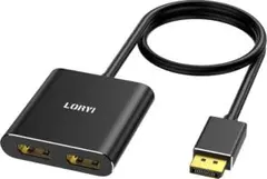 DisplayPort toデュアルDisplayPort 分配器スプリッター