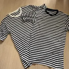 手作りストライプTシャツ2枚セット