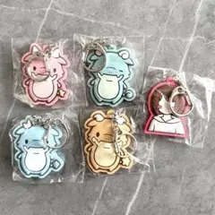 【新品】かいじゅうせかいせいふく　ラバーマスコットキーホルダー　コンプセット