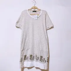 【新品未使用】drug store’s ワンピース コットン素材 ボーダー柄