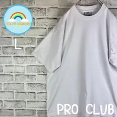 USA古着PRO CLUBヘビーウェイト　ホワイトTシャツL