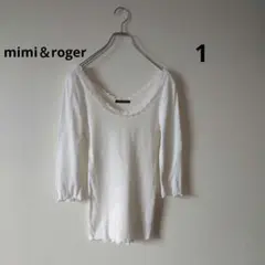 mimi & roger ホワイト七分袖トップス カットソー