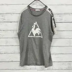 【ルコックスポルティフ】ロゴTシャツ メンズ グレー L 汚れあり