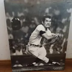 野球選手　パネル モノクロ写真