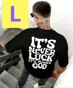 新品未使用 バックロゴ ブラック Tシャツ Lサイズ 商品番号J