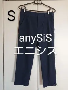 エニシス anySiS パンツ 七分丈 ネイビー