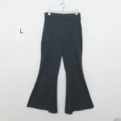 ラフラフ|センタープレスフレアパンツ【Ｌ】ダークグリーン イージーパンツ 秋冬