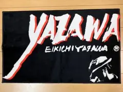 矢沢永吉 筆ロゴ(白)赤輪郭 シルエット オリジナル黒マット