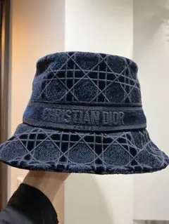 Dior ボブハット 帽子 レア 人気 ベロア デニム 58 美品