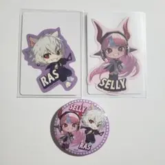 CrazyRaccoon グミ CR RAS Selly ステッカー 缶バッジ