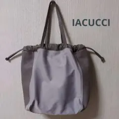 USED IACUCCI イアクッチ 巾着 トート レザー ナイロン グレー
