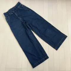 ハイウエストワイドデニムパンツ　ジーンズ　64