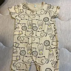 動物柄ロンパース 70cm 綿100%
