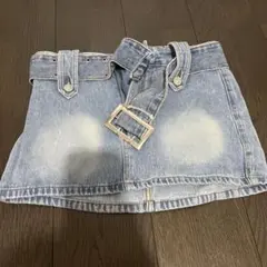 デニムベルト付きミニスカート　XSサイズ