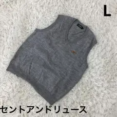 『セントアンドリュース』ゴルフ　トップス　ベスト　メンズ　ロゴあり　グレー