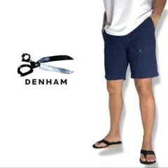 DENHAM｜サマーリネン"FLIGHT SHORT"インディゴ染めショーツ27