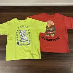 マーキーズ　ネオンイエロー・ハンバーガーデザインTシャツ　2枚セット