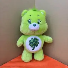 【大須商店街/引取り限定】ケアベア 緑色 ぬいぐるみ クローバー
