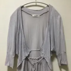 ❤️リヨンドゥ❤️　ライトグレー　オープンフロントカーディガン　レディース　Mサイズ
