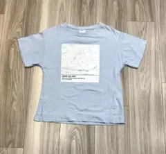 ZARA 水色 シルバーメタリック　Tシャツ 128㎝
