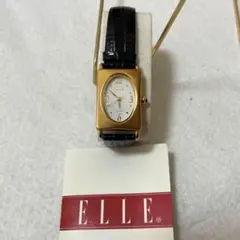 限定価格 ELLE ゴールド ブラック アナログ時計 アンティーク EL800
