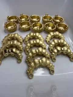 【お買い得】カゴの合金ビーズ ゴールド 10セット