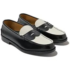 Kenford fineshoes ローファー ホワイト モノクロ