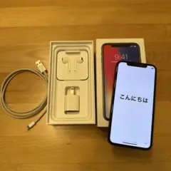 iPhone X スペースグレイ 64GB 未使用イヤホン　充電コード付き