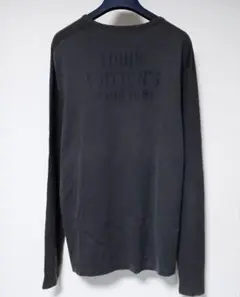 ルイヴィトン 長袖カットソー フロッキープリント チャコールグレー M