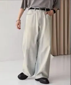 ヴィンテージメイクバギーセミワイドデニムパンツ