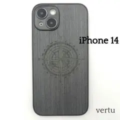 iPhone 14 ケース ウッド 木製 ケース コンパス