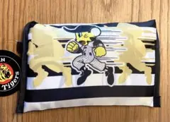 トラッキー　阪神タイガース　キャラクターECOバッグ　黒ボーダー