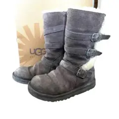 【UGG】ムートンブーツ ミドル【グレー】22センチ 人気ブランド