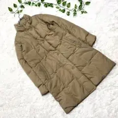 【ダウン90%】【AIGLE】ダウンコート(S)ロング Aライン キルティング