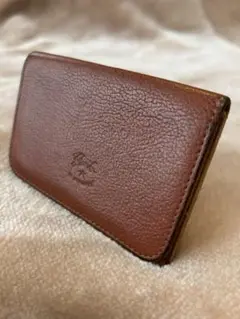 IL BISONTEイルビゾンテ名刺入れカードケース茶色ブラウンメンズレディース
