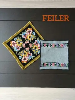 【FEILER】花柄　タオルハンカチ2枚セット